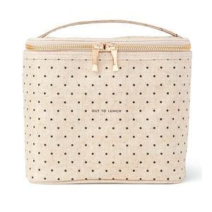 Kate Spade “Out To Lunch” polka dot lunch tote